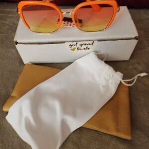 Orange Gradient Women's Fashion Sunglasses